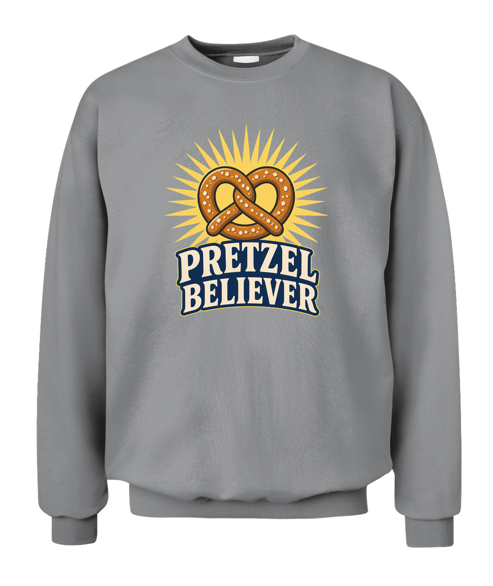 Pretzel Believer — Sweatshirt in Sport Grey