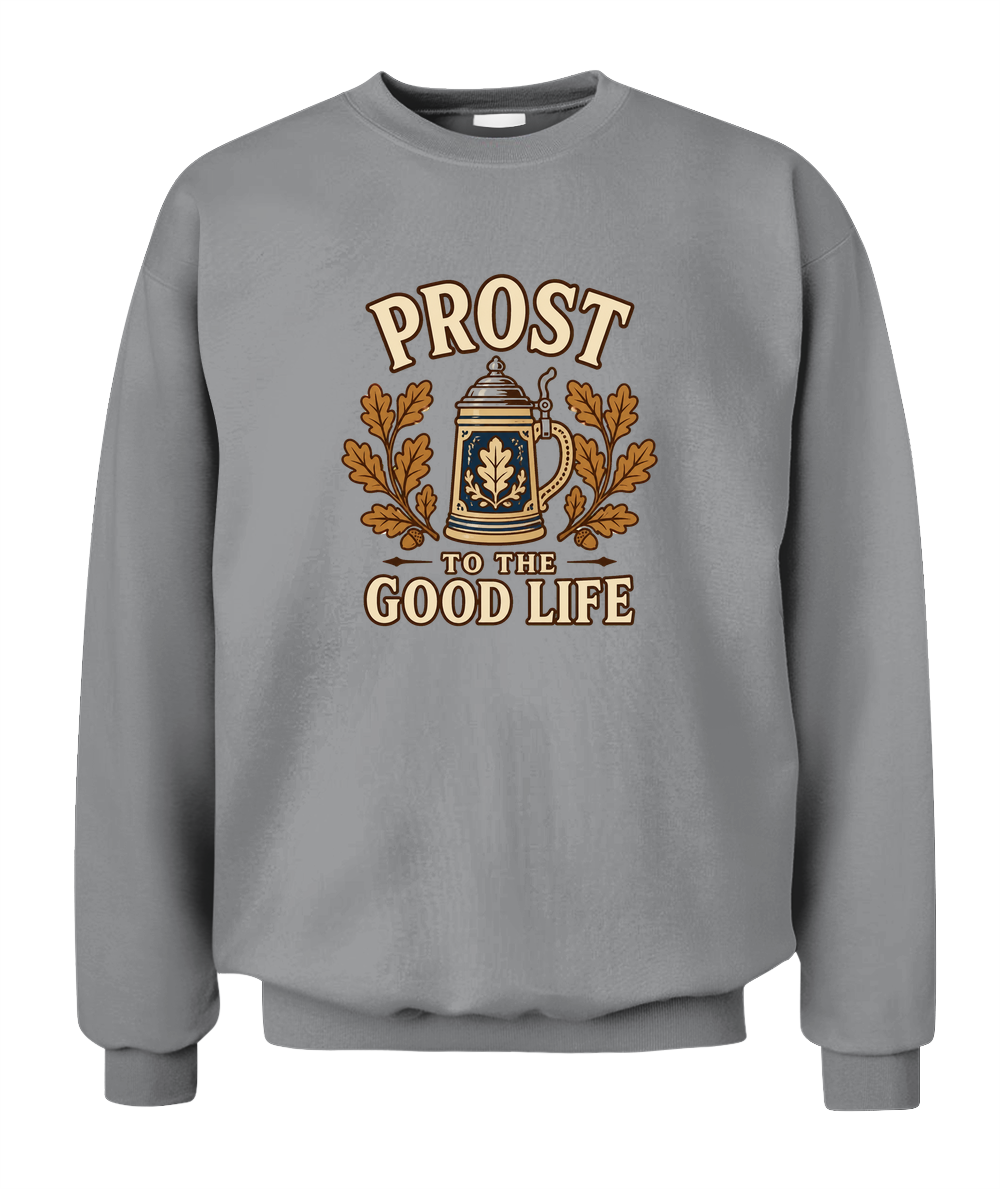 Prost To The Good Life — Sweatshirt in Sport Grey