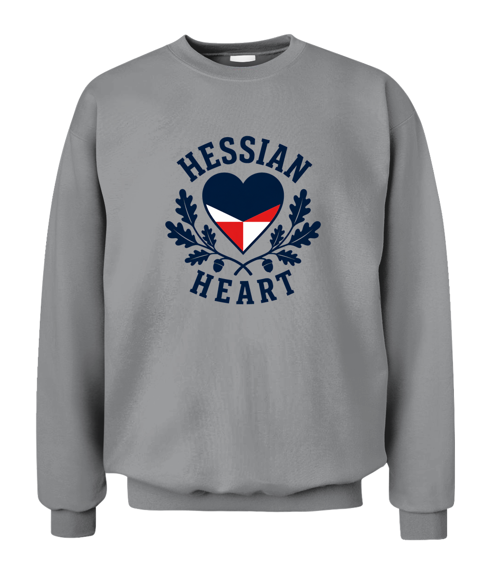 Hessian Heart — Sweatshirt in Sport Grey