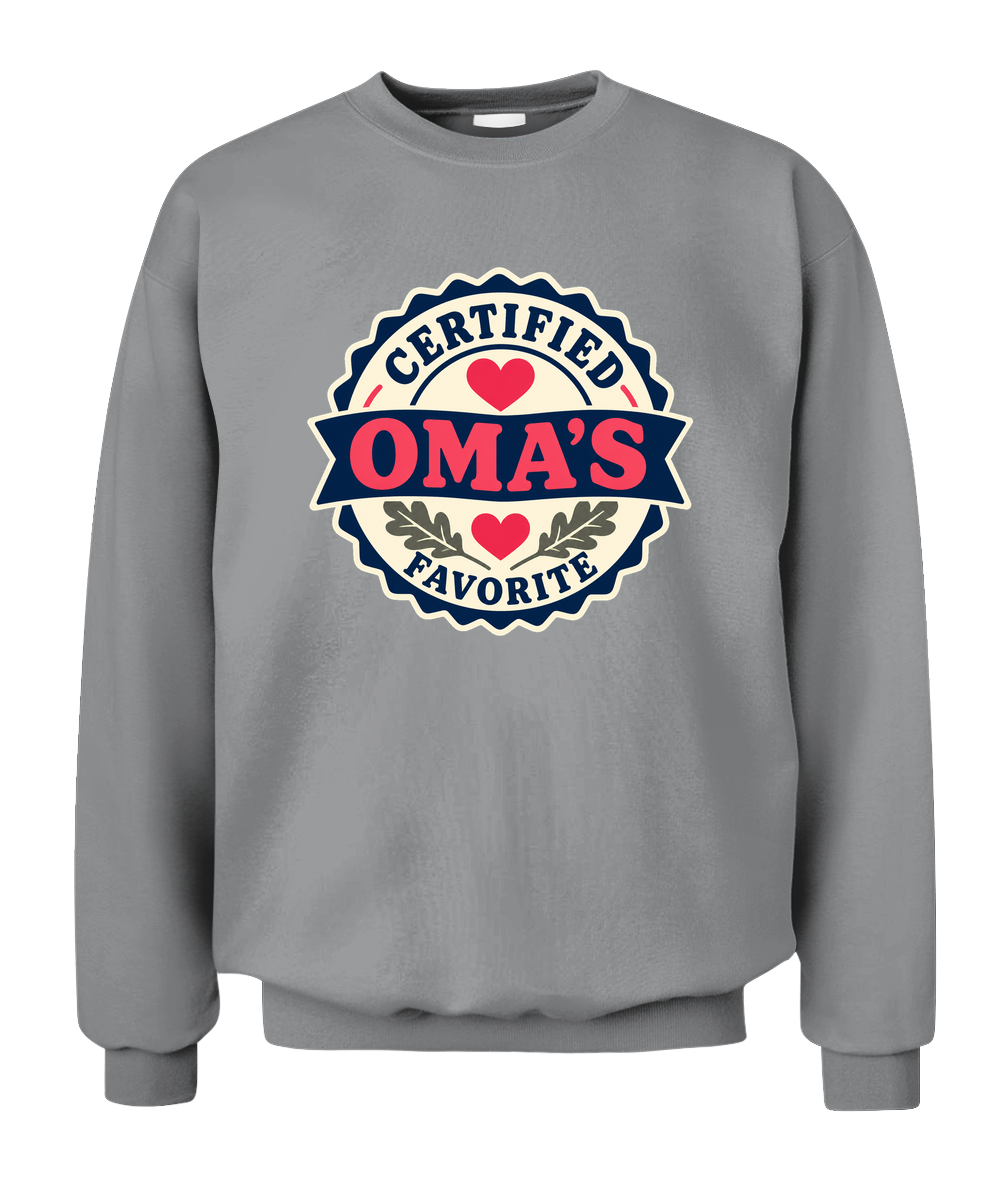 Certified Oma's Favorite — Sweatshirt in Sport Grey