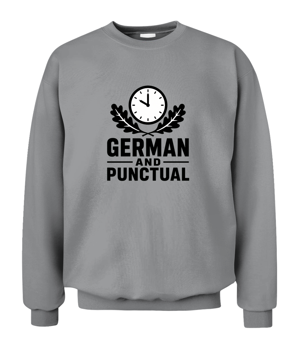 German And Punctual — Sweatshirt in Sport Grey