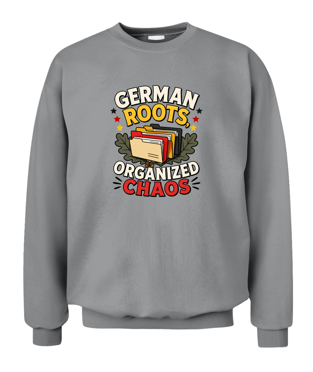 German Roots, Organized Chaos — Sweatshirt in Sport Grey