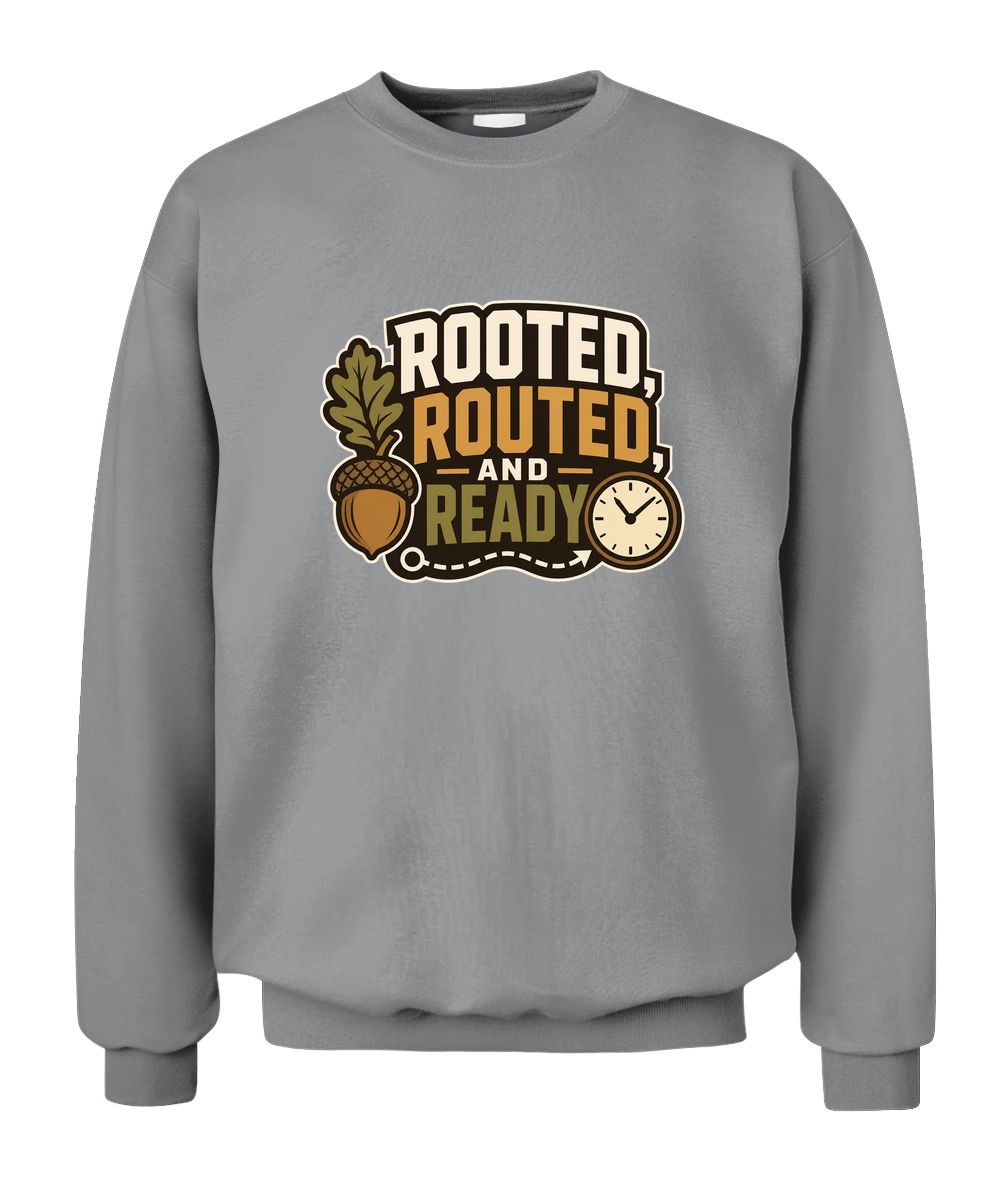 Rooted, Routed, And Ready — Sweatshirt in Sport Grey