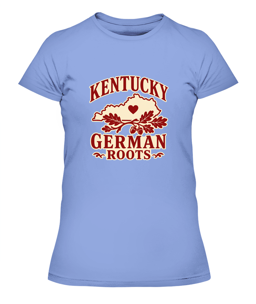 Kentucky German Roots — Lady's T-Shirt in Light Blue