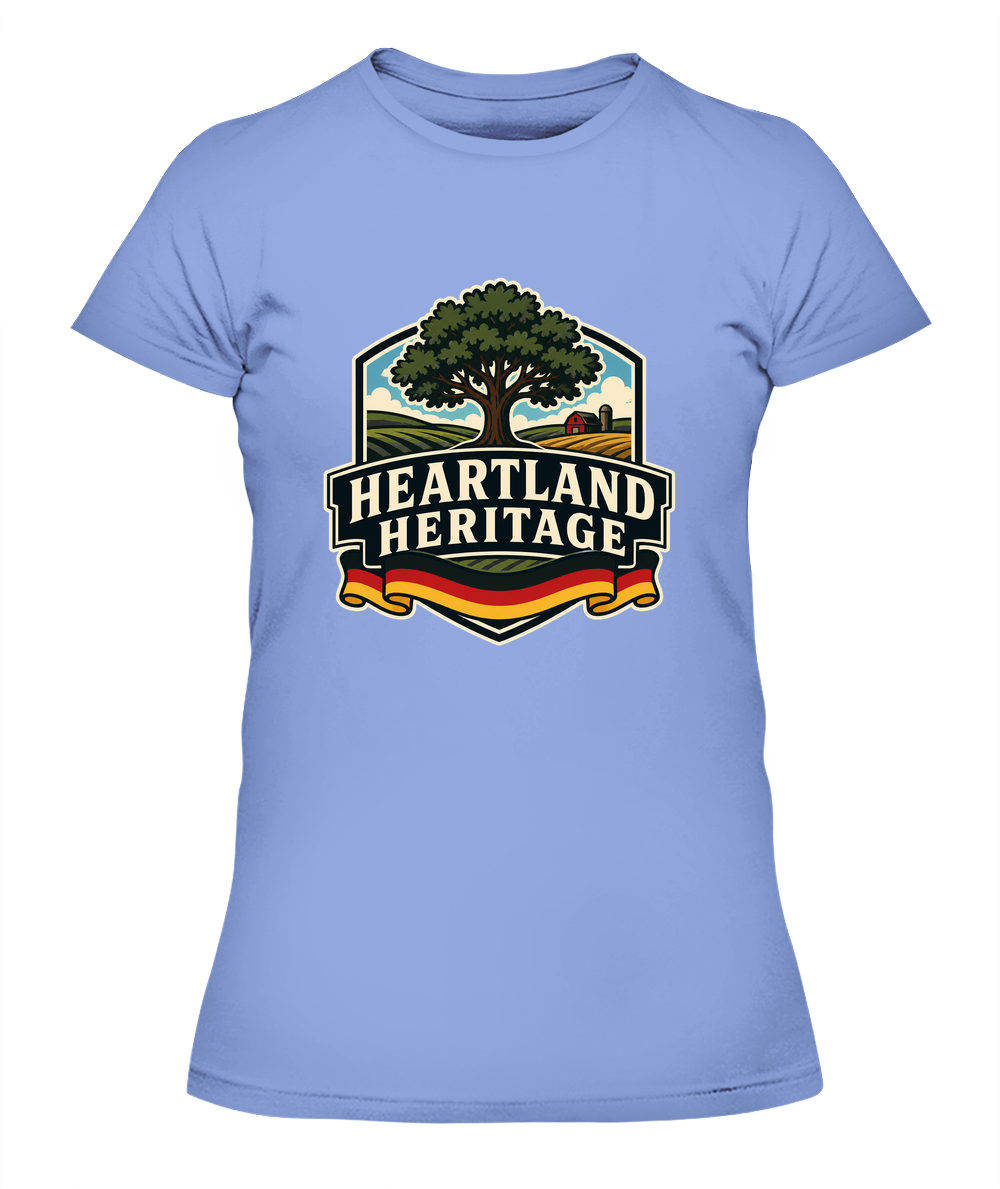 Heartland Heritage — Lady's T-Shirt in Light Blue