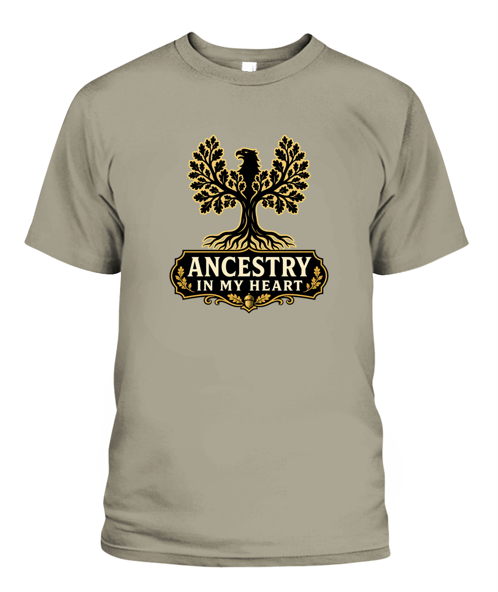 Ancestry In My Heart — T-Shirt in Sandstone