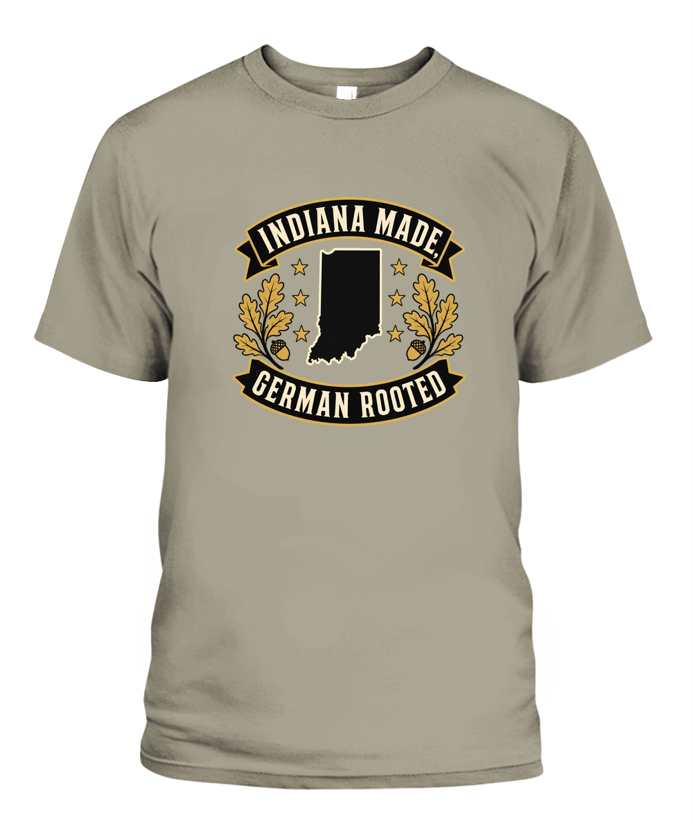 Indiana Made, German Rooted — T-Shirt in Sandstone