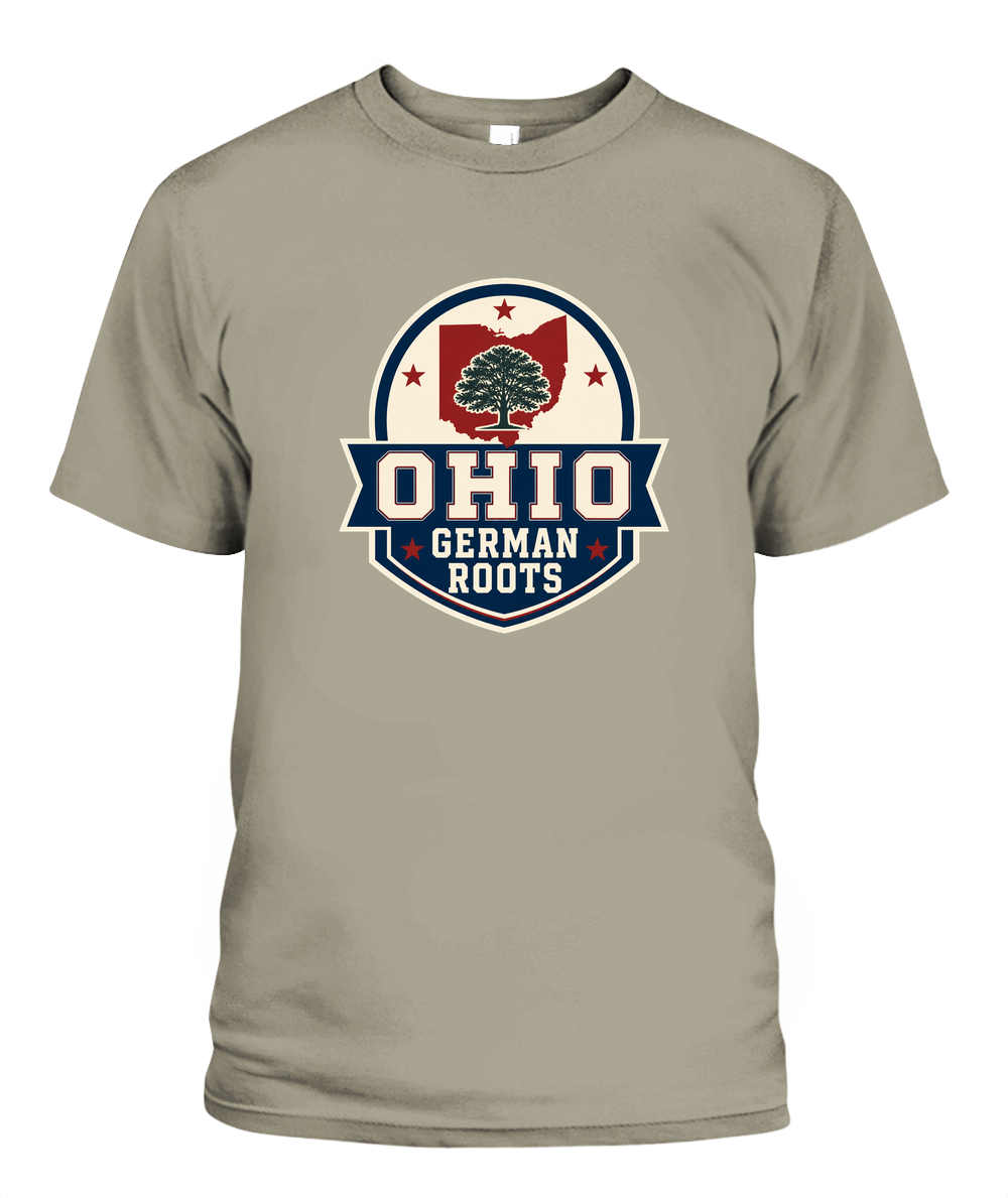 Ohio German Roots — T-Shirt in Sandstone