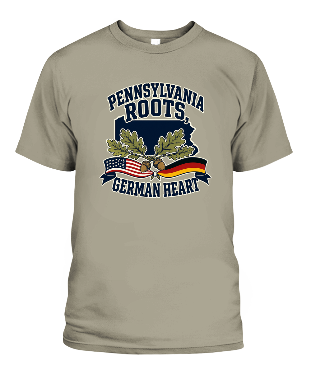 Pennsylvania Roots, German Heart — T-Shirt in Sandstone