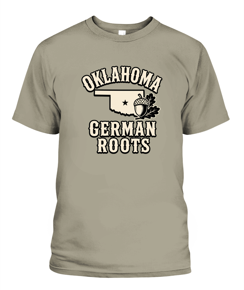 Oklahoma German Roots — T-Shirt in Sandstone