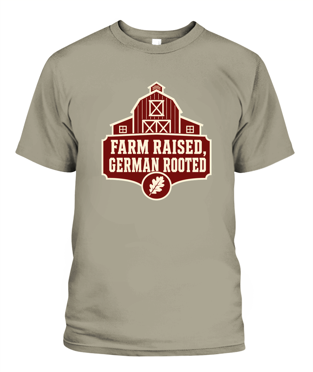 Farm Raised, German Rooted — T-Shirt in Sandstone