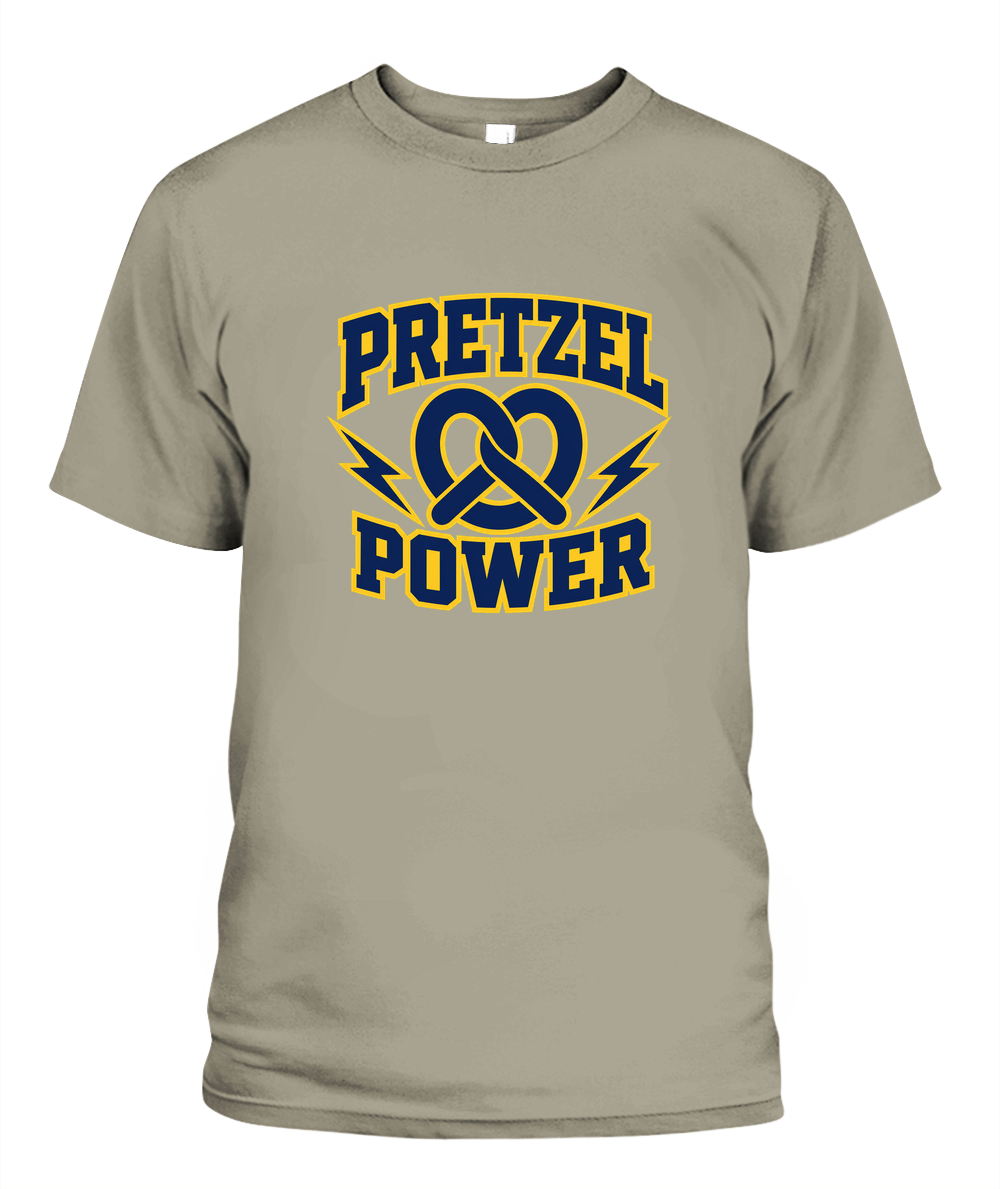 Pretzel Power — T-Shirt in Blue Jean