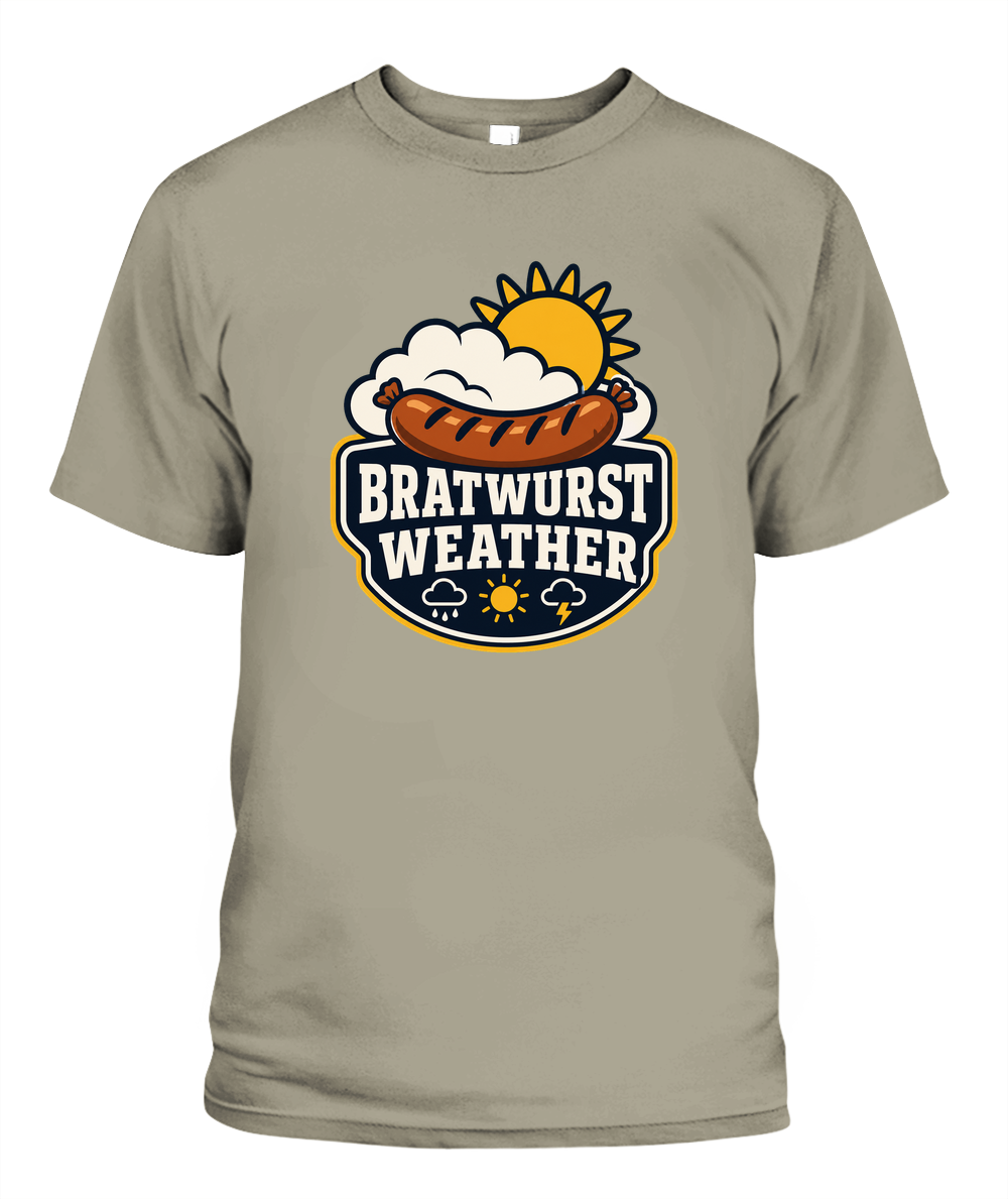 Bratwurst Weather — T-Shirt in Sandstone