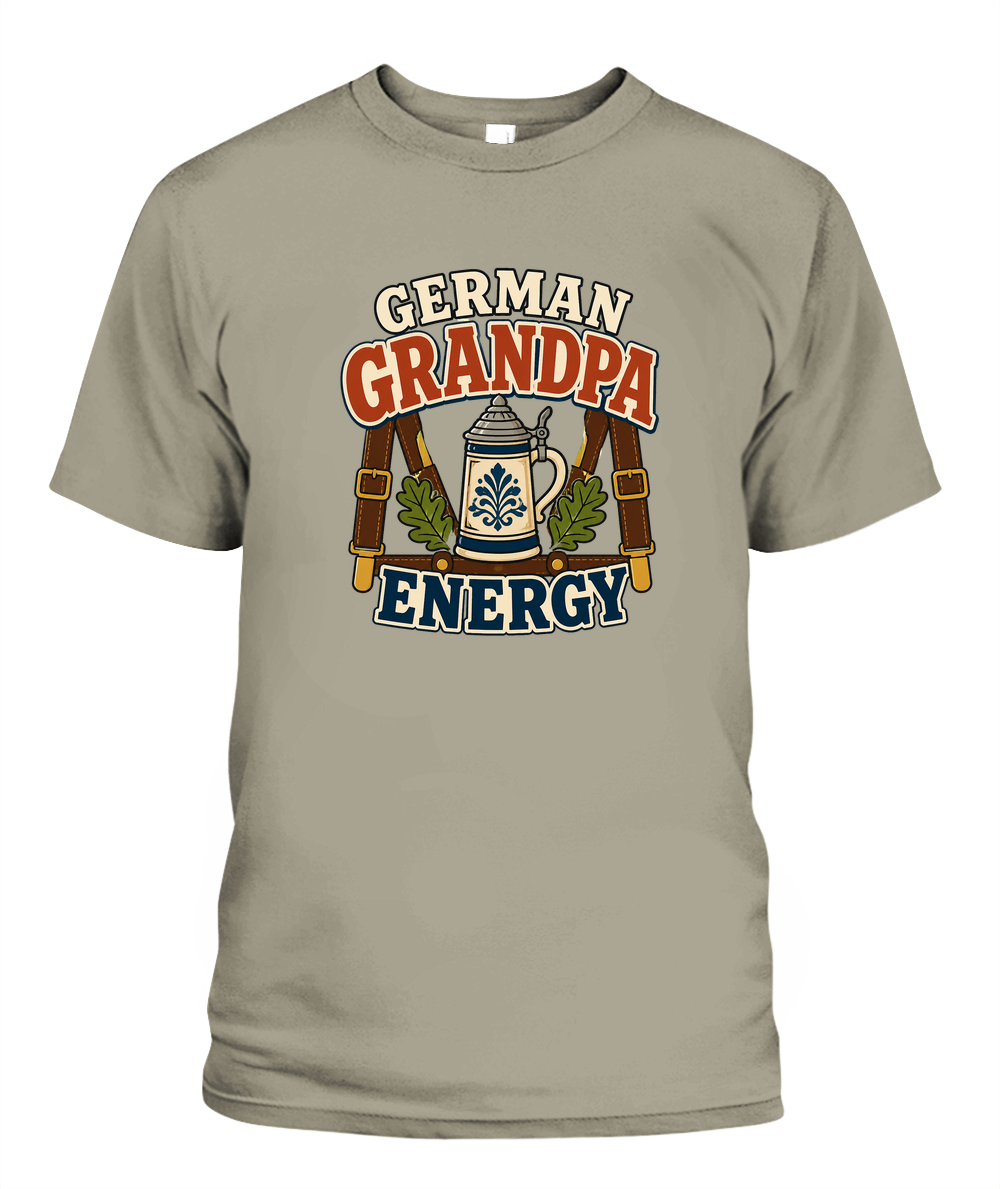 German Grandpa Energy — T-Shirt in Sandstone
