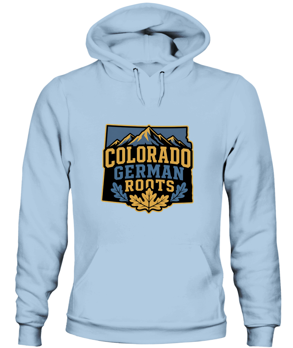 Colorado German Roots — Hoodie in Light Blue