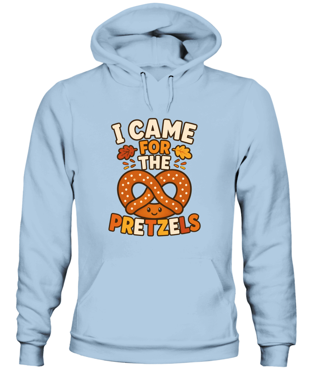 I Came For The Pretzels — Hoodie in Light Blue
