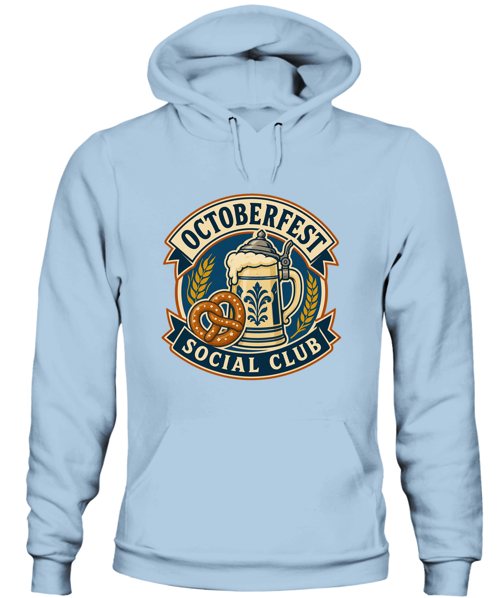 Octoberfest Social Club — Hoodie in Light Blue