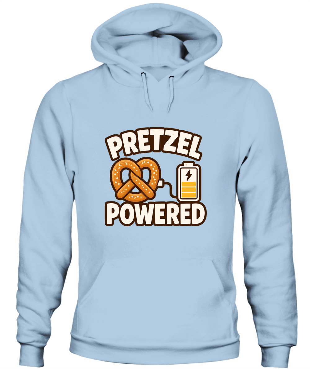 Pretzel Powered — Hoodie in Light Blue