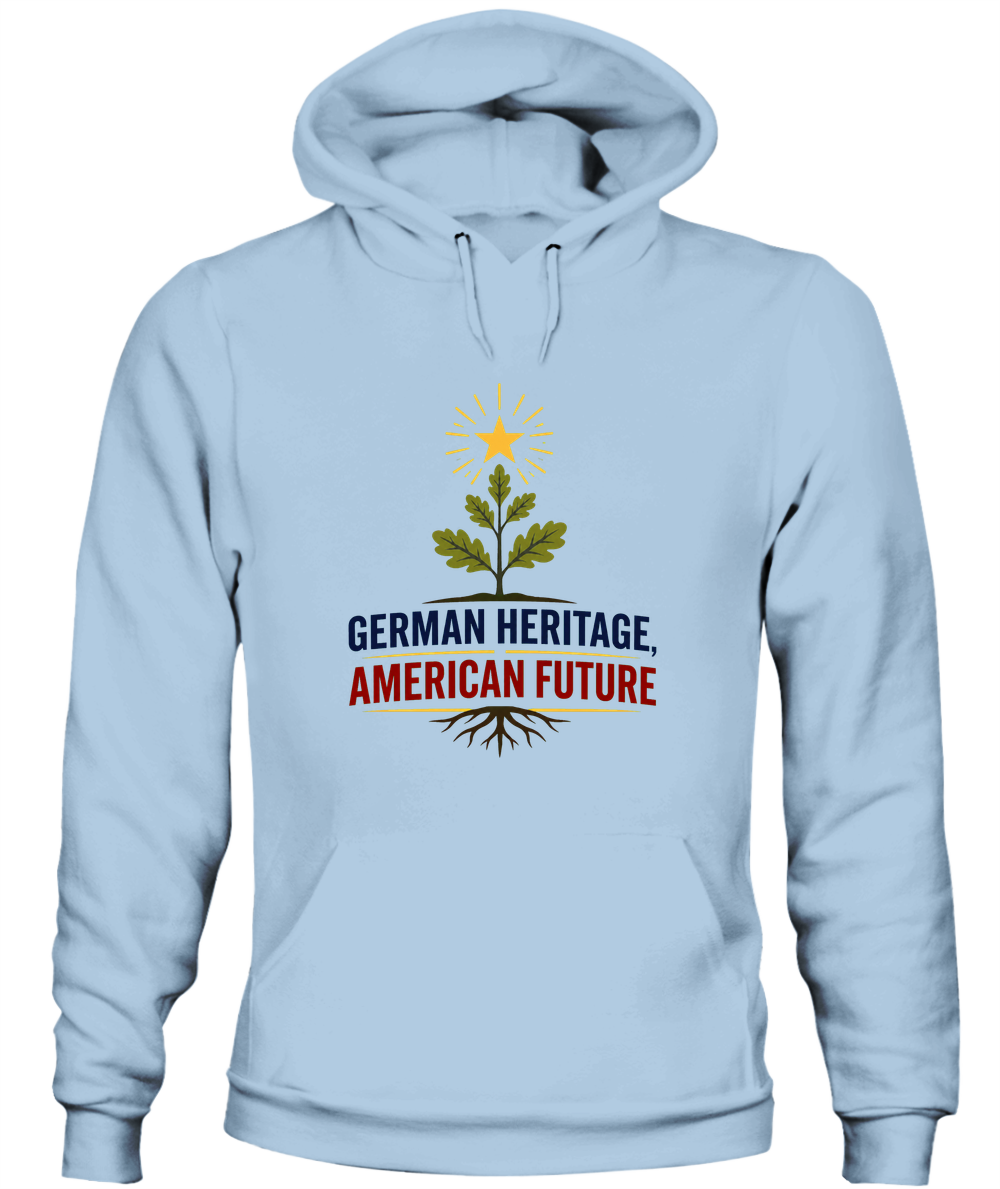 German Heritage, American Future — Hoodie in Light Blue