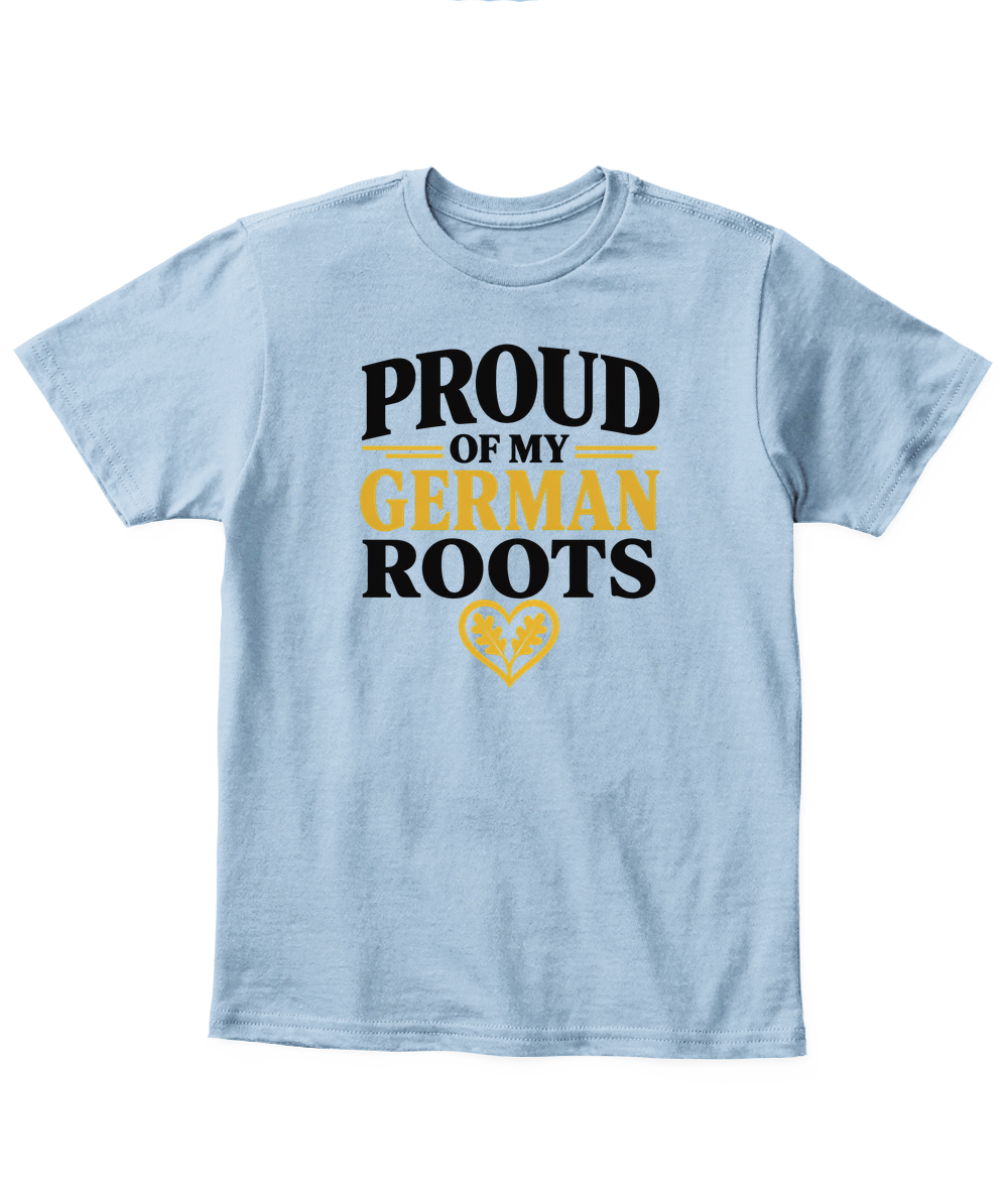 Proud Of My German Roots — Kid's T Shirt in Light Blue