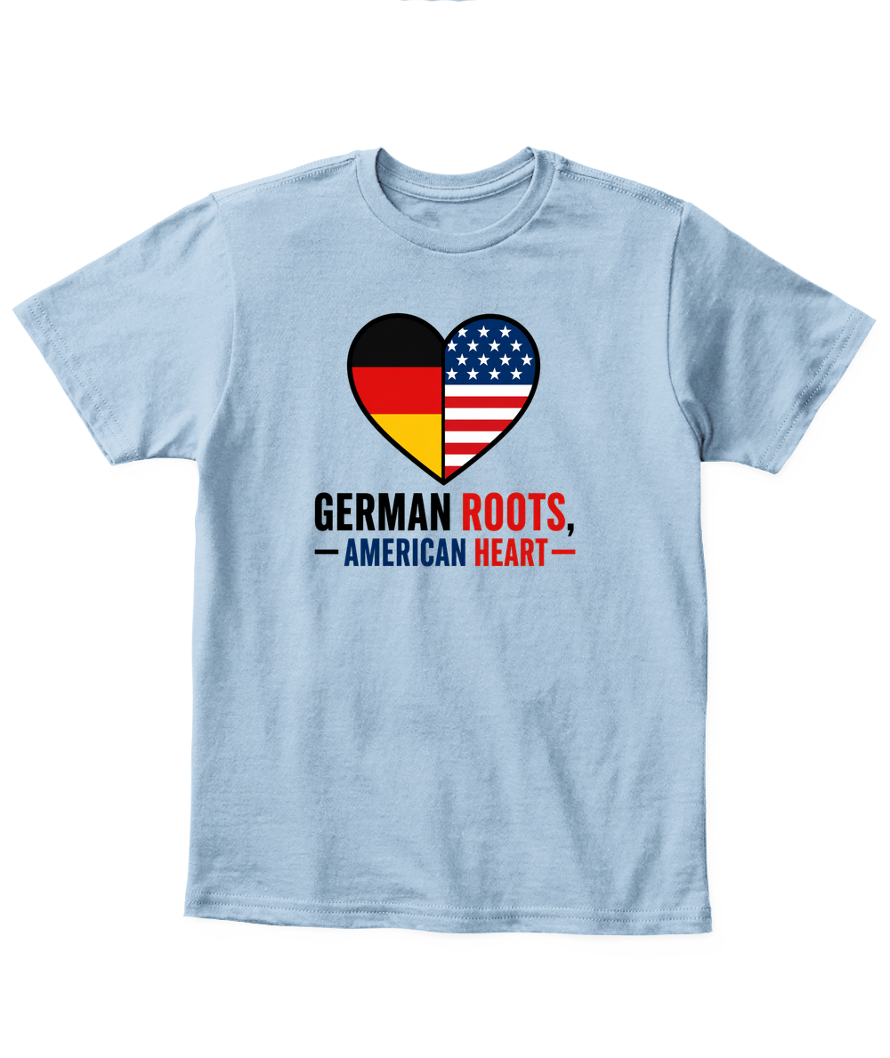 German Roots, American Heart — Kid's T Shirt in Light Blue