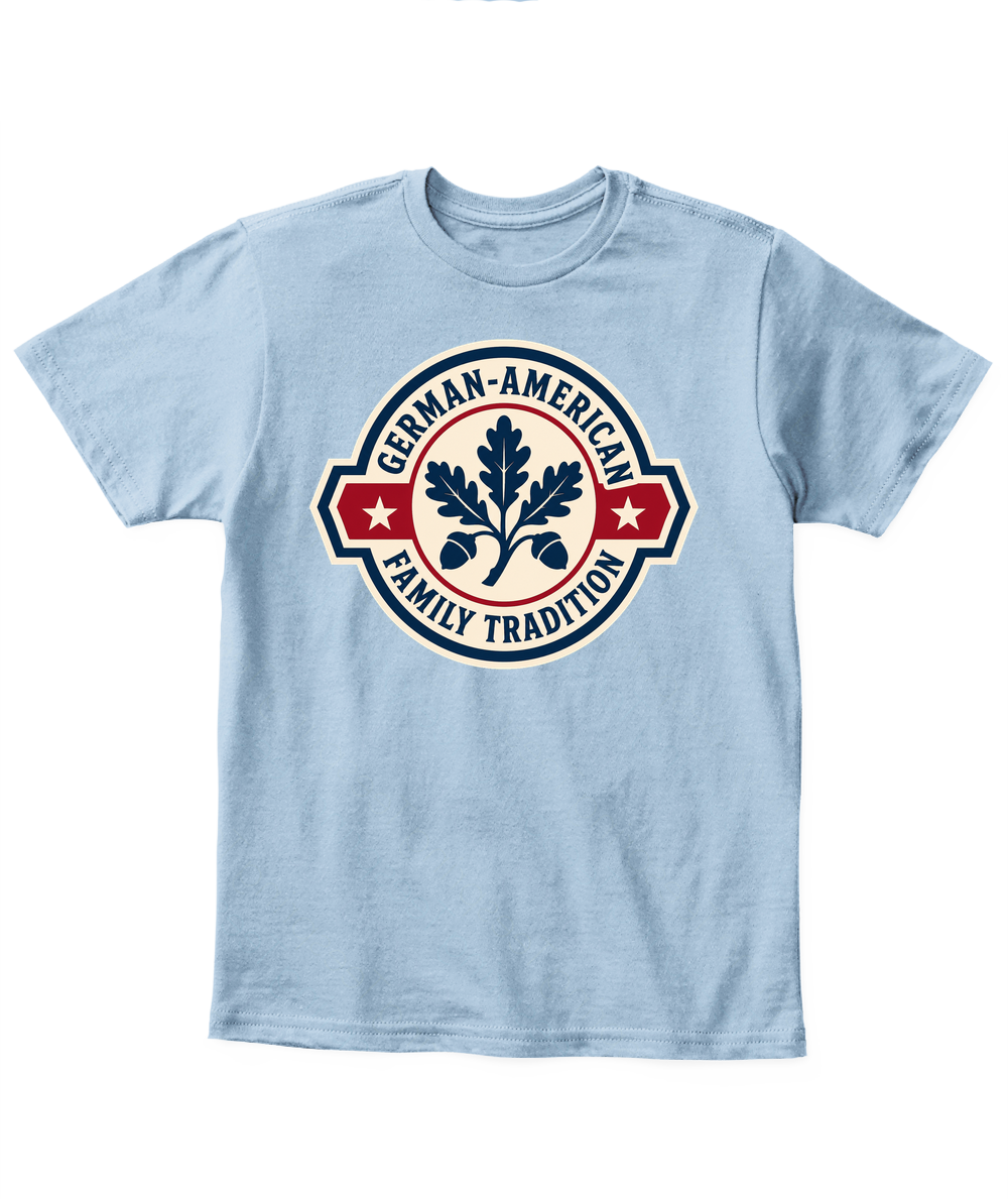German-American Family Tradition — Kid's T Shirt in Light Blue