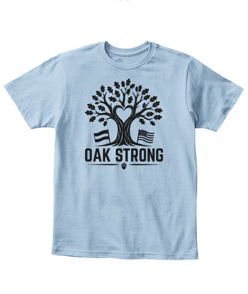 Oak Strong — Kid's T Shirt in Light Blue