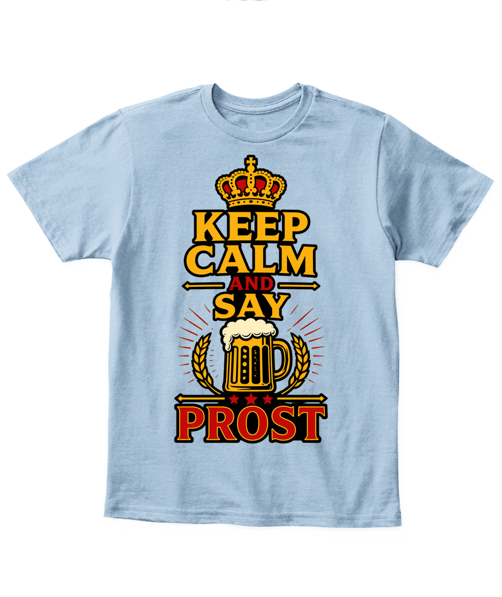 Keep Calm And Say Prost — Kid's T Shirt in Light Blue