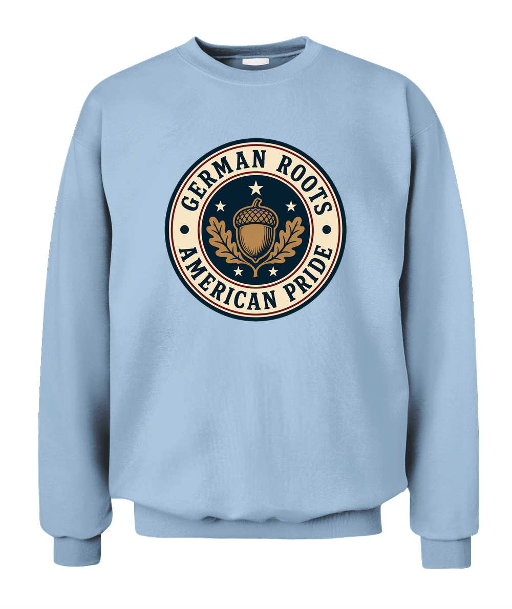 German Roots, American Pride — Sweatshirt in Light Blue