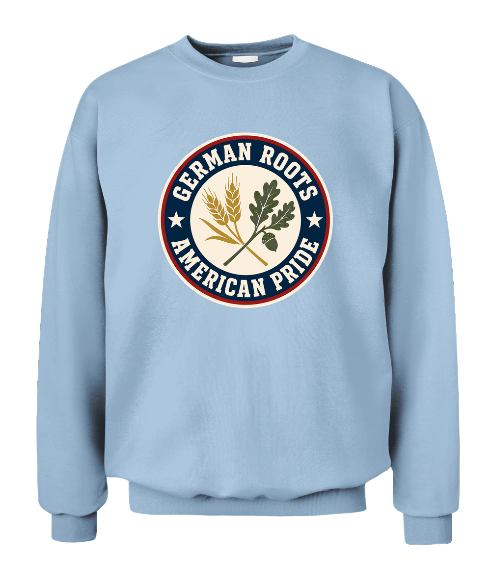 German Roots, American Pride — Sweatshirt in Light Blue