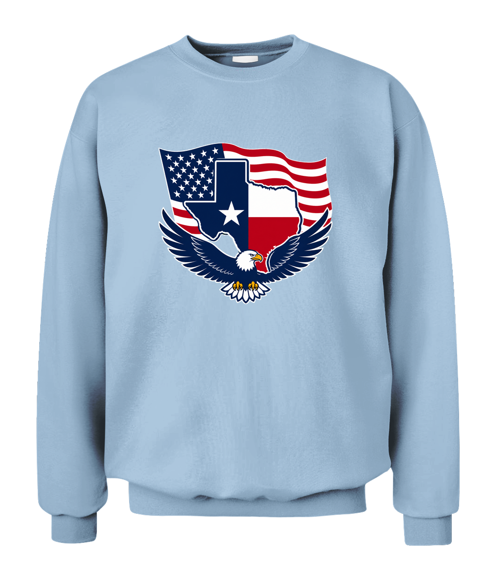 Texas German Roots — Sweatshirt in Light Blue