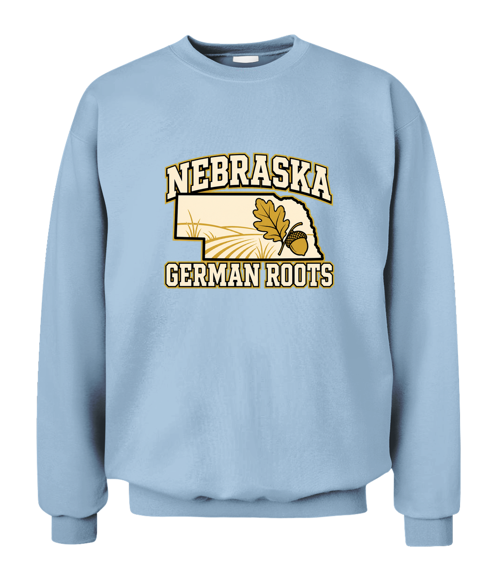 Nebraska German Roots — Sweatshirt in Light Blue