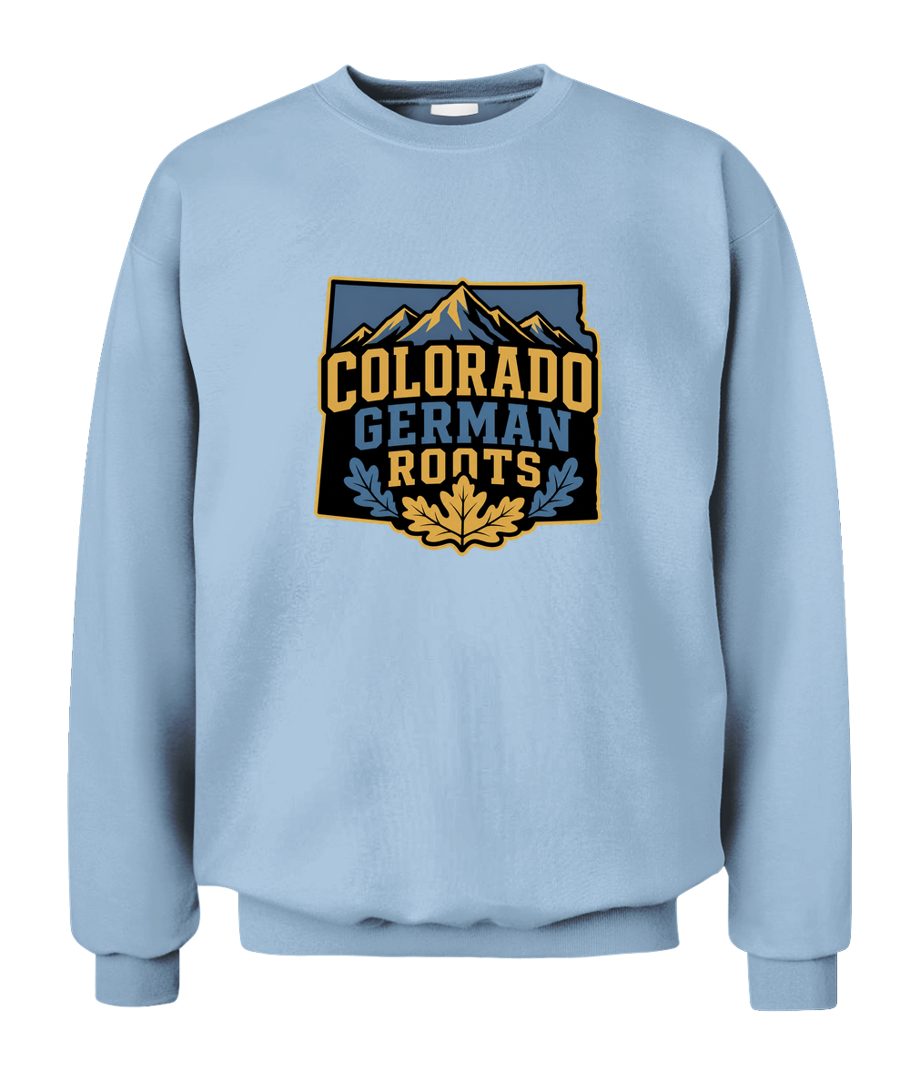 Colorado German Roots — Sweatshirt in Light Blue