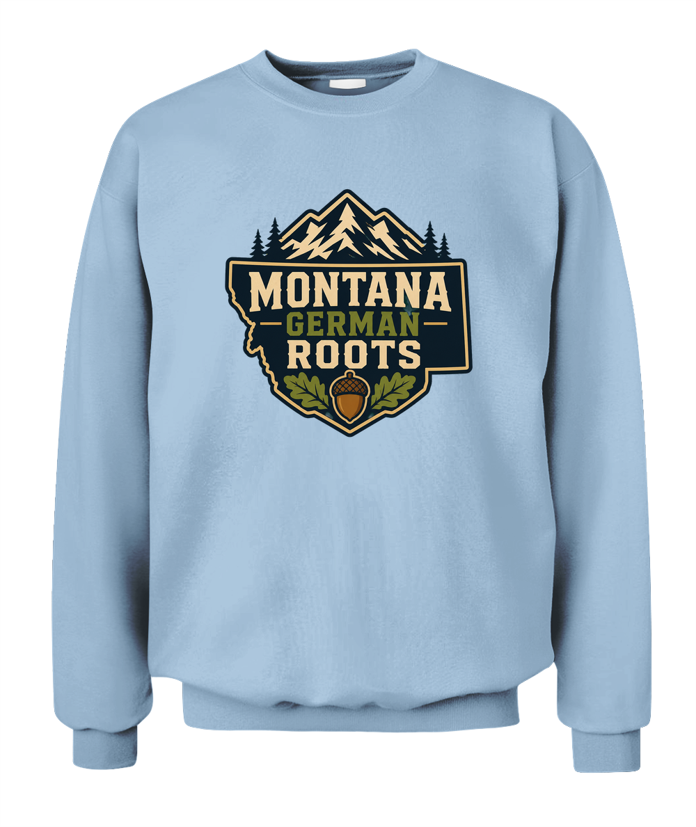Montana German Roots — Sweatshirt in Light Blue