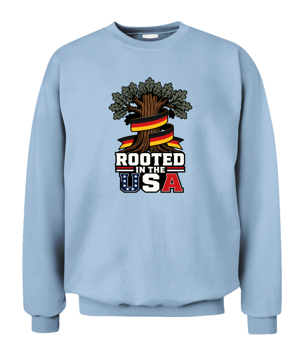 Rooted In The USA — Sweatshirt in Light Blue