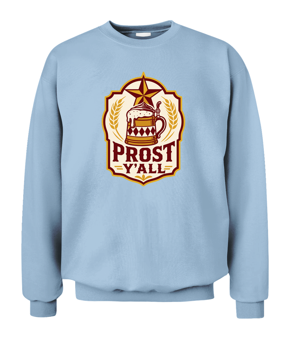 Prost Y'all — Sweatshirt in Light Blue