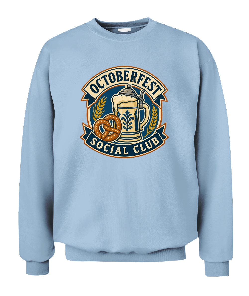 Octoberfest Social Club — Sweatshirt in Light Blue