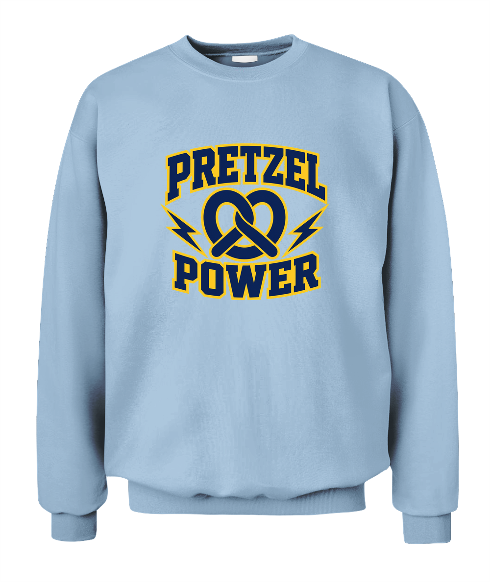 Pretzel Power — Sweatshirt in Light Blue