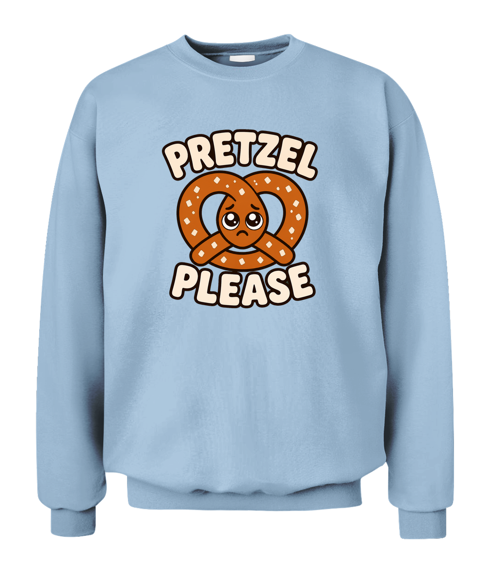 Pretzel Please — Sweatshirt in Light Blue