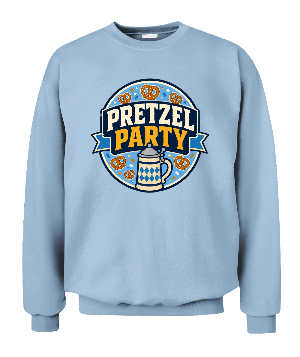 Pretzel Party — Sweatshirt in Light Blue
