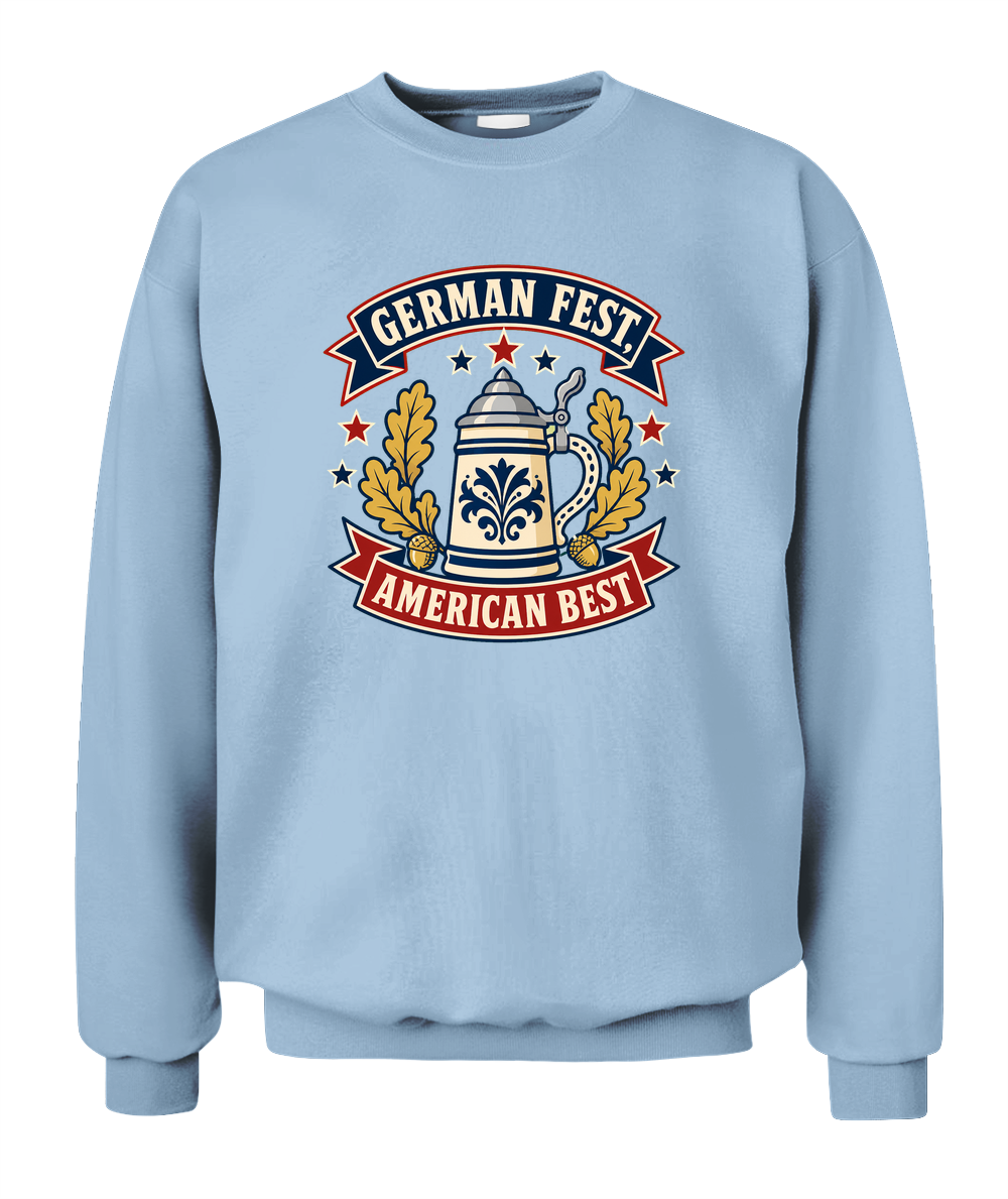German Fest, American Best — Sweatshirt in Light Blue
