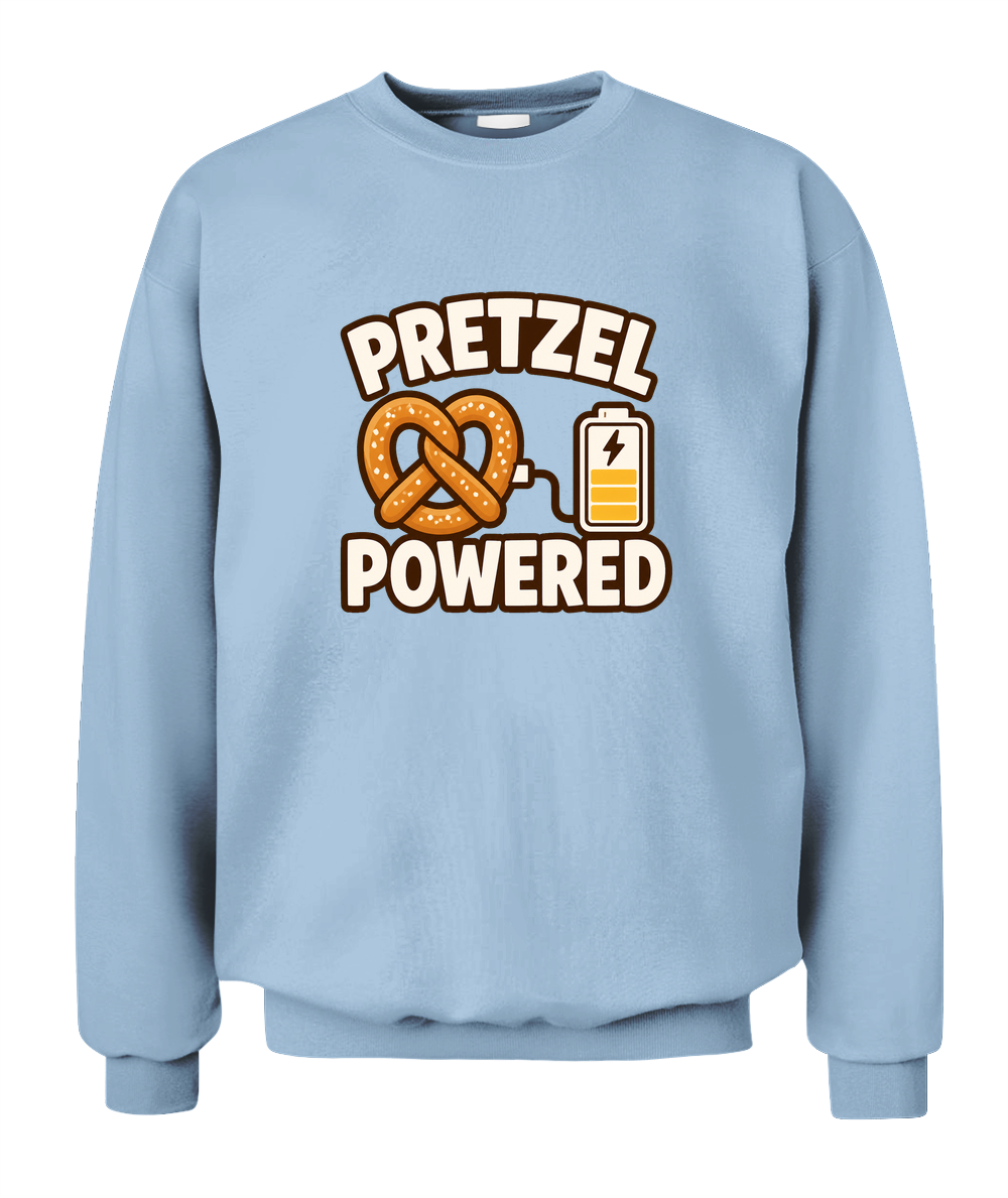 Pretzel Powered — Sweatshirt in Light Blue
