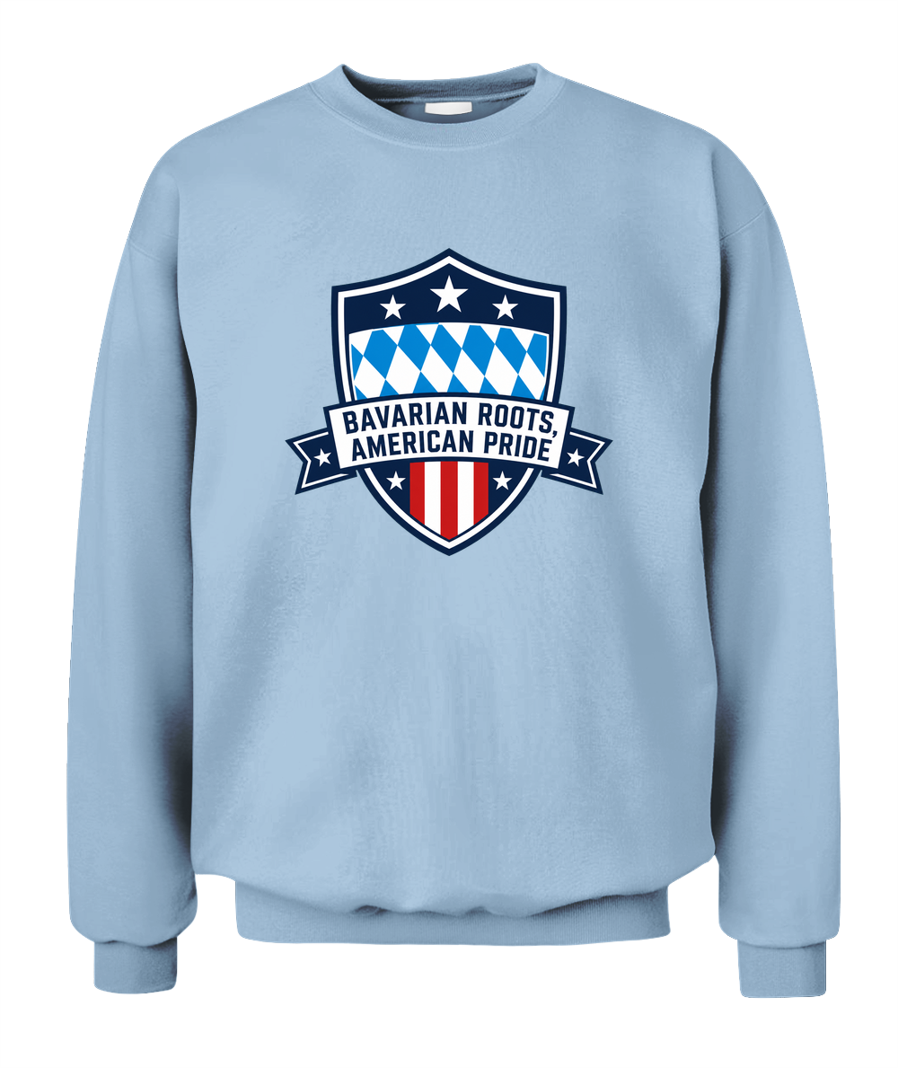 Bavarian Roots, American Pride — Sweatshirt in Light Blue