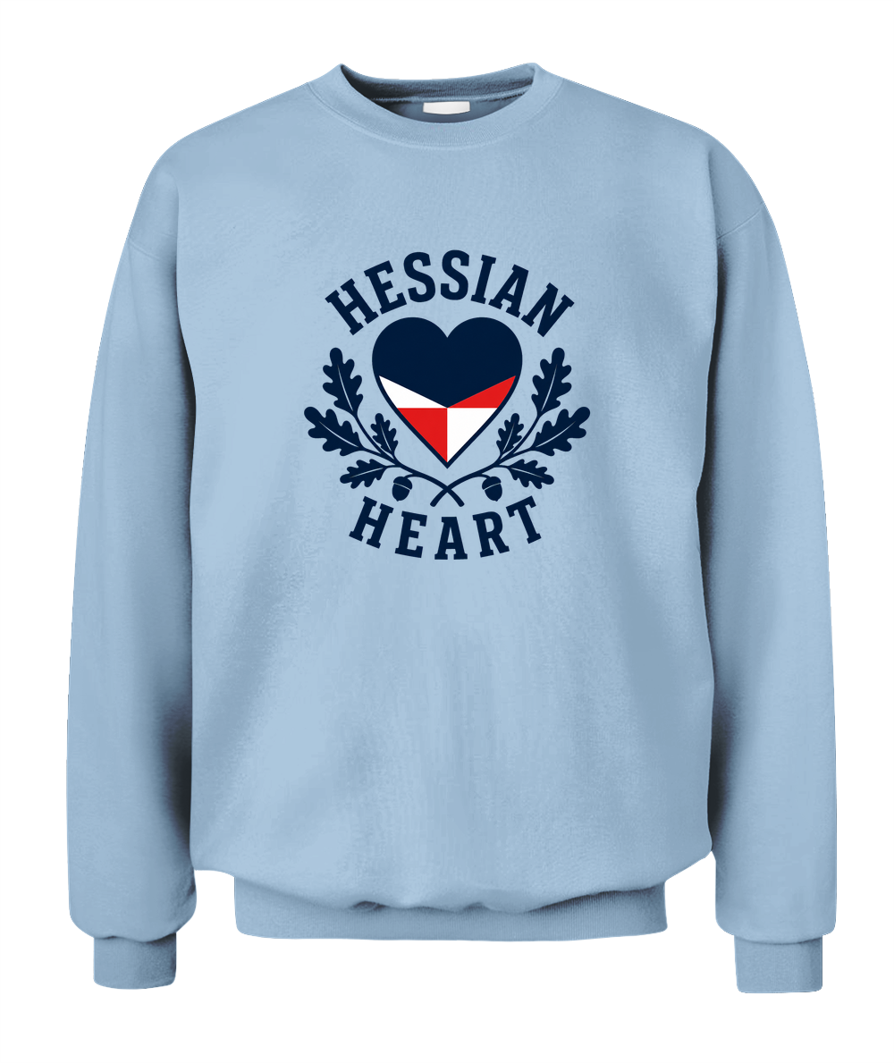 Hessian Heart — Sweatshirt in Light Blue