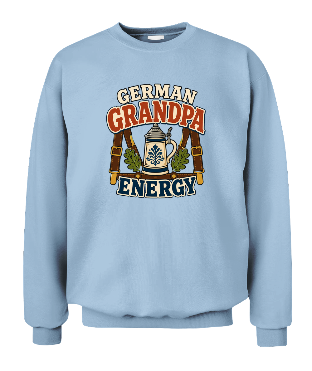 German Grandpa Energy — Sweatshirt in Light Blue