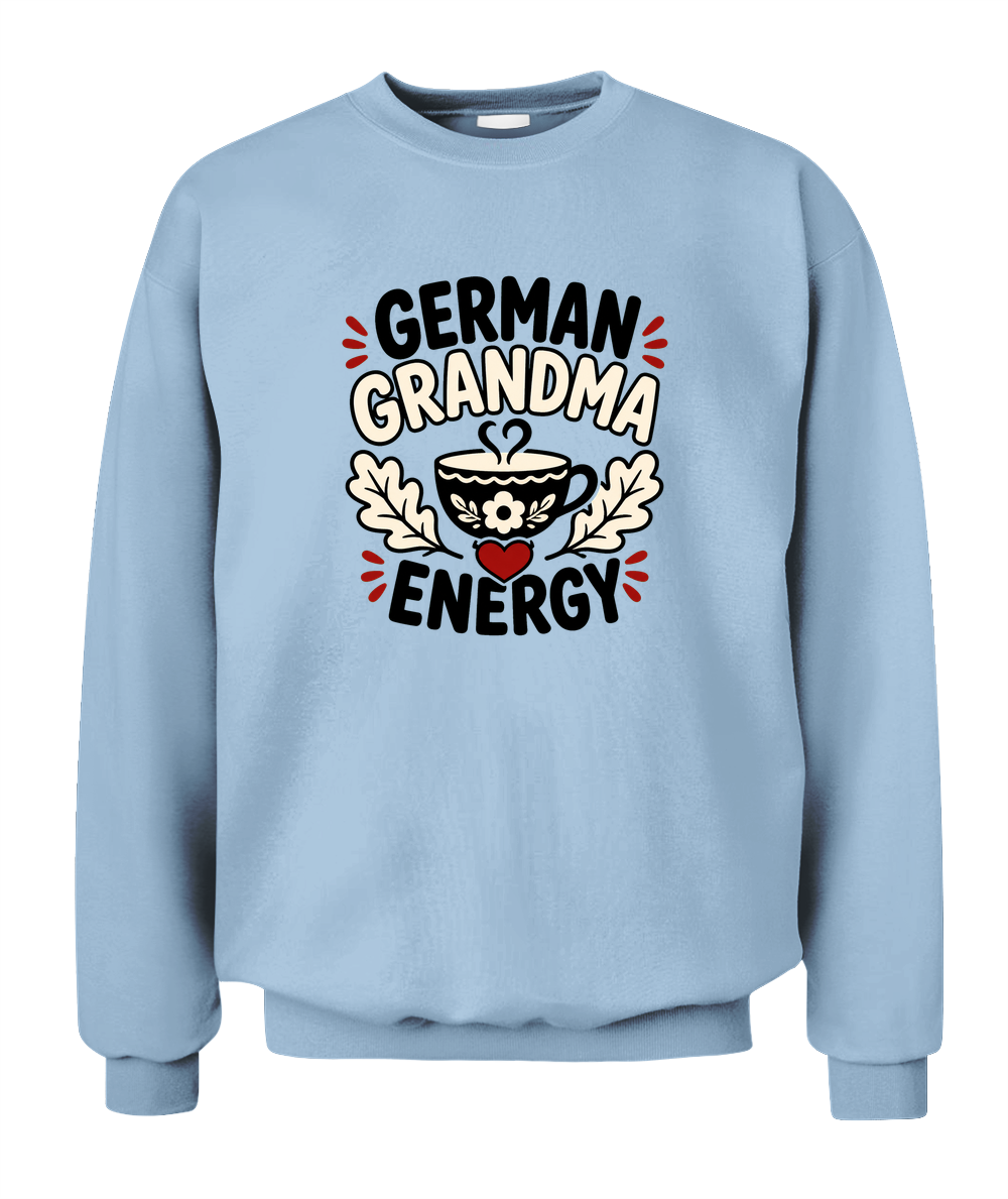 German Grandma Energy — Sweatshirt in Light Blue