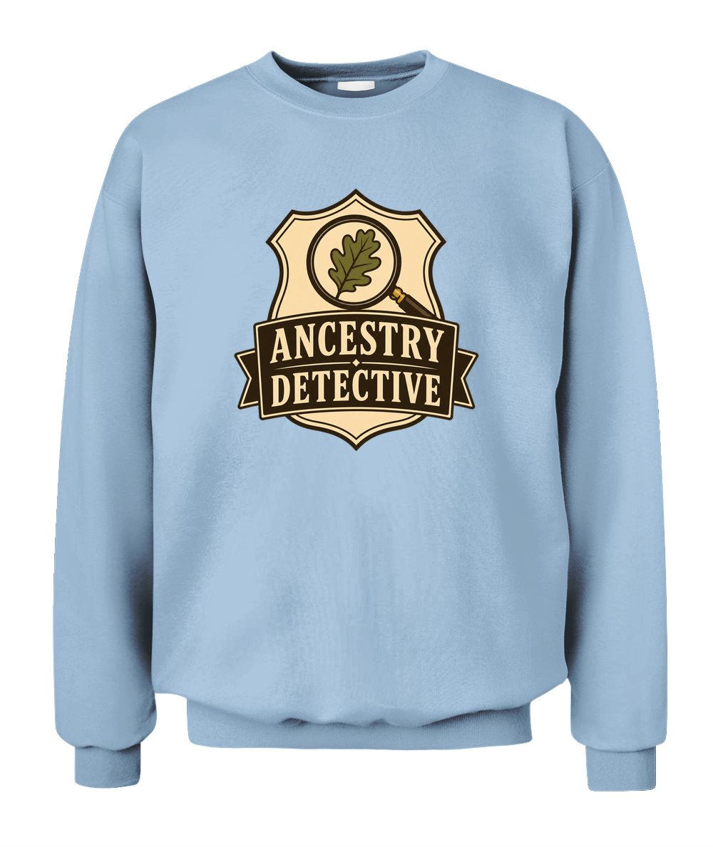 Ancestry Detective — Sweatshirt in Light Blue