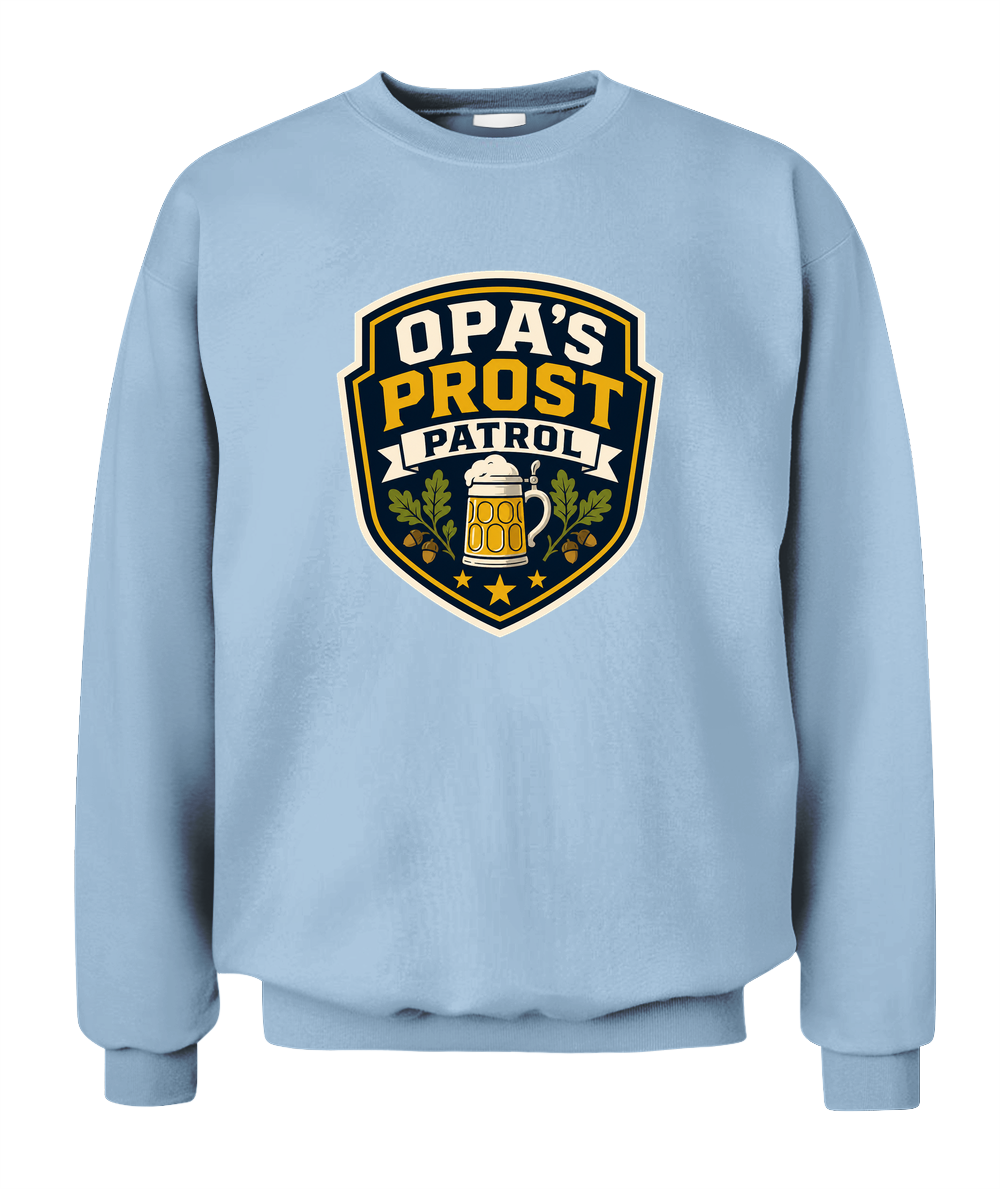 Opa's Prost Patrol — Sweatshirt in Light Blue