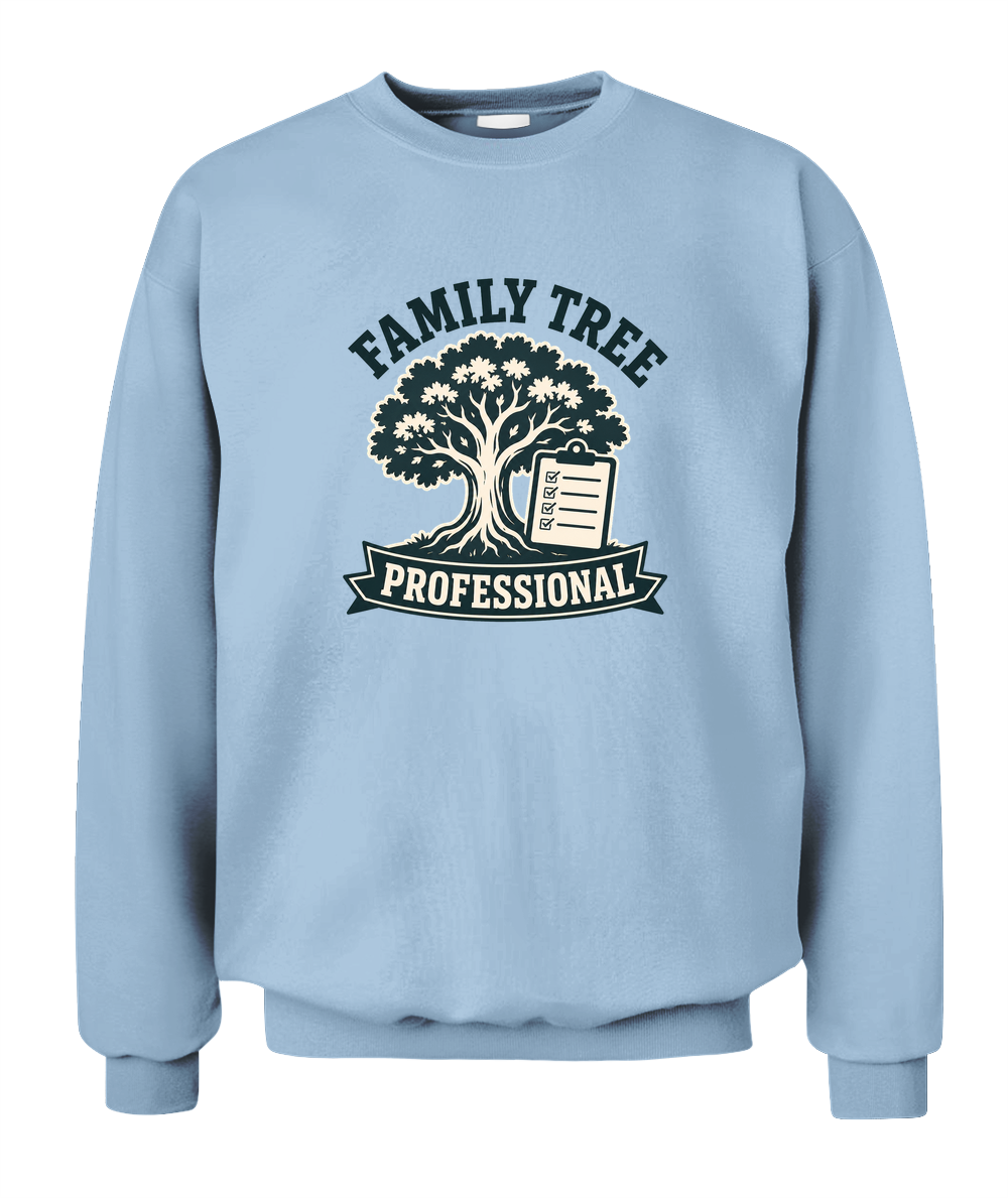 Family Tree Professional — Sweatshirt in Light Blue