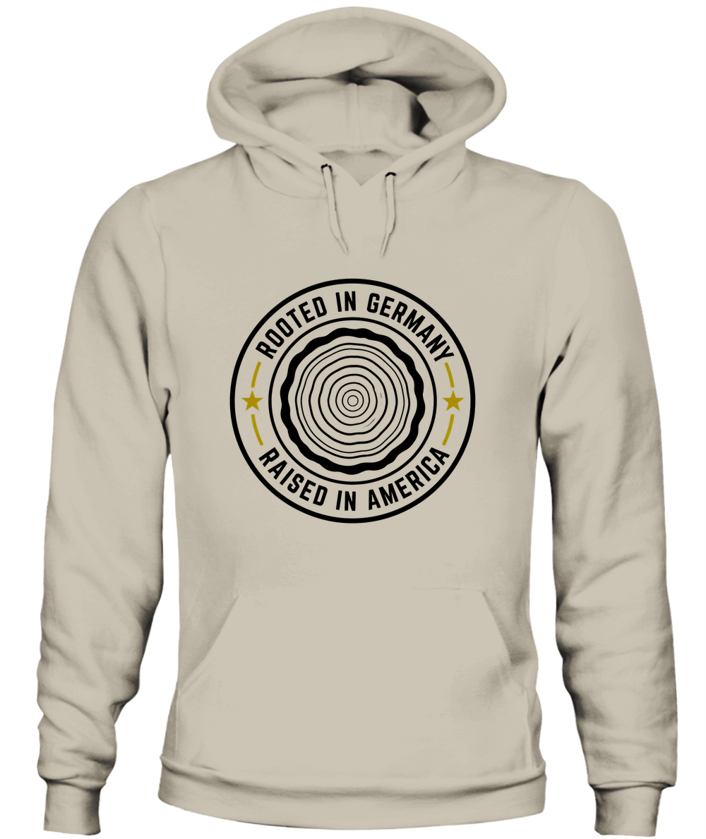 Rooted In Germany, Raised In America — Hoodie in Sand
